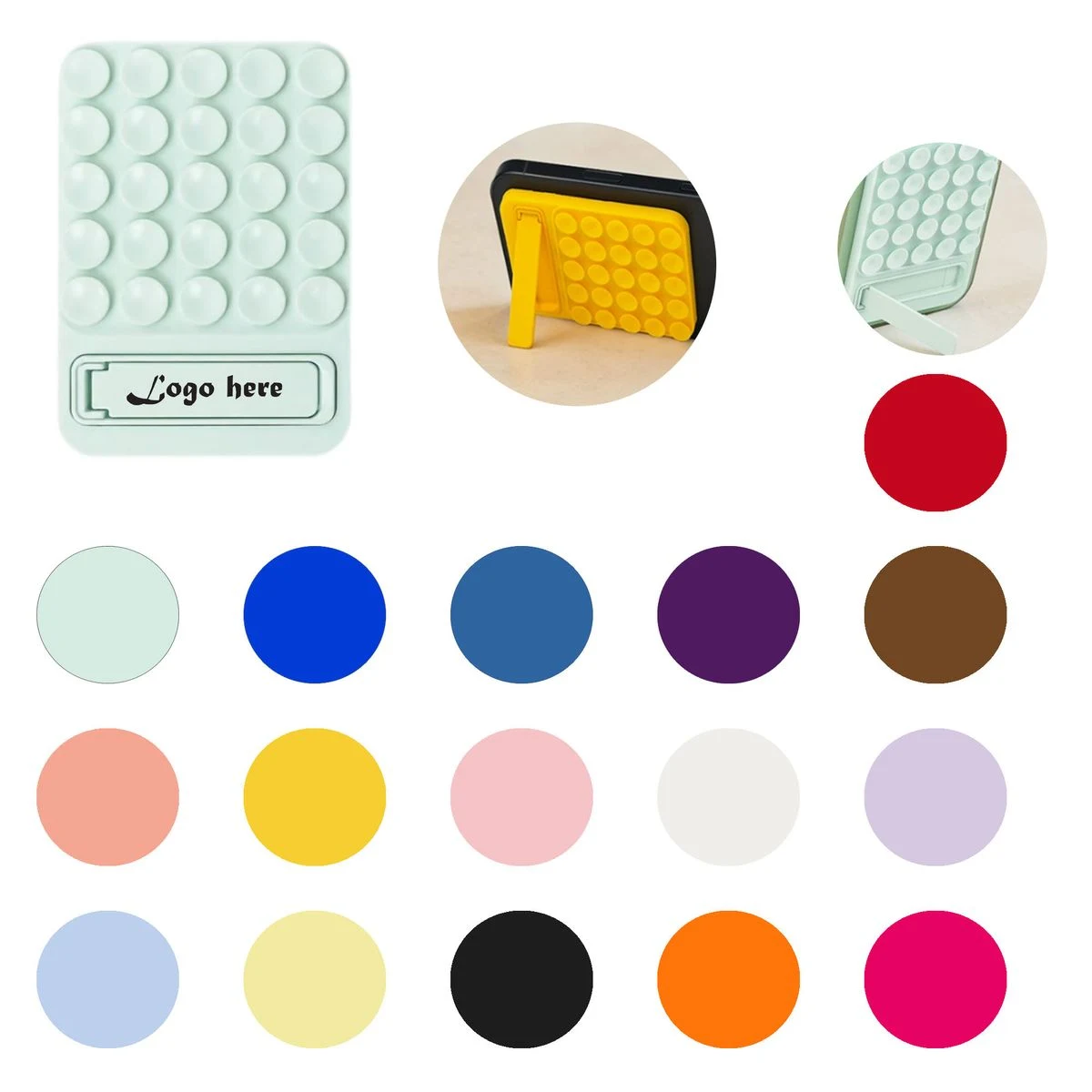 Square Silicone Magnetic Suction Cup Phone Holder 1