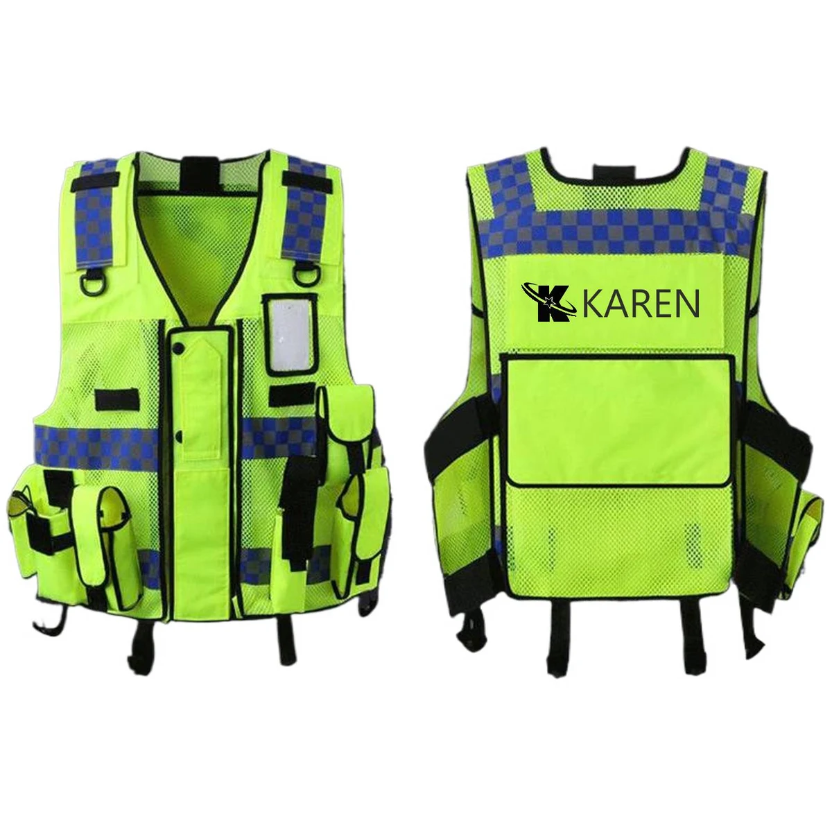 Multiple Pockets High Visibility Reflective Safety Vest 1