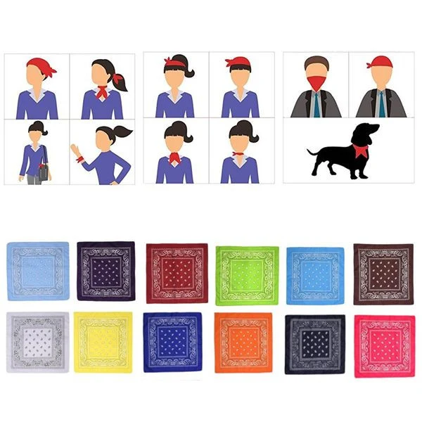 Polyester Square Sporting Bandana 1