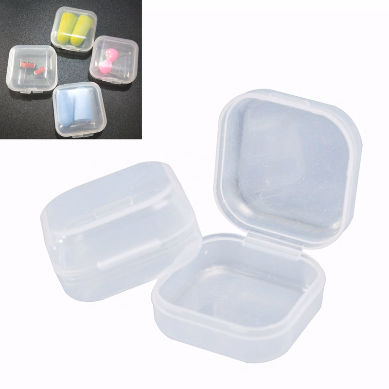 Square Empty Mini Clear Plastic Storage Containers Box