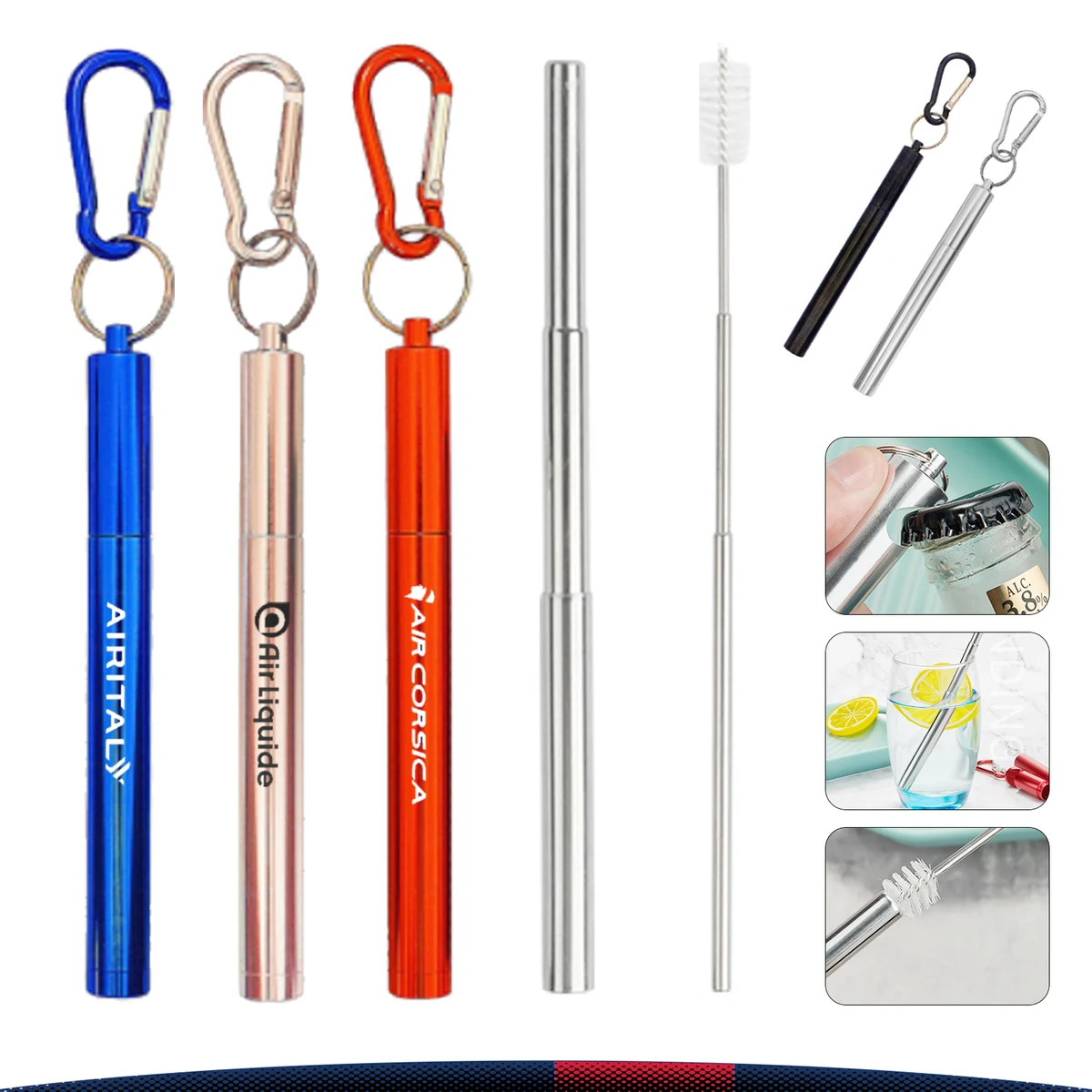Telescopic Straw with Opener 1