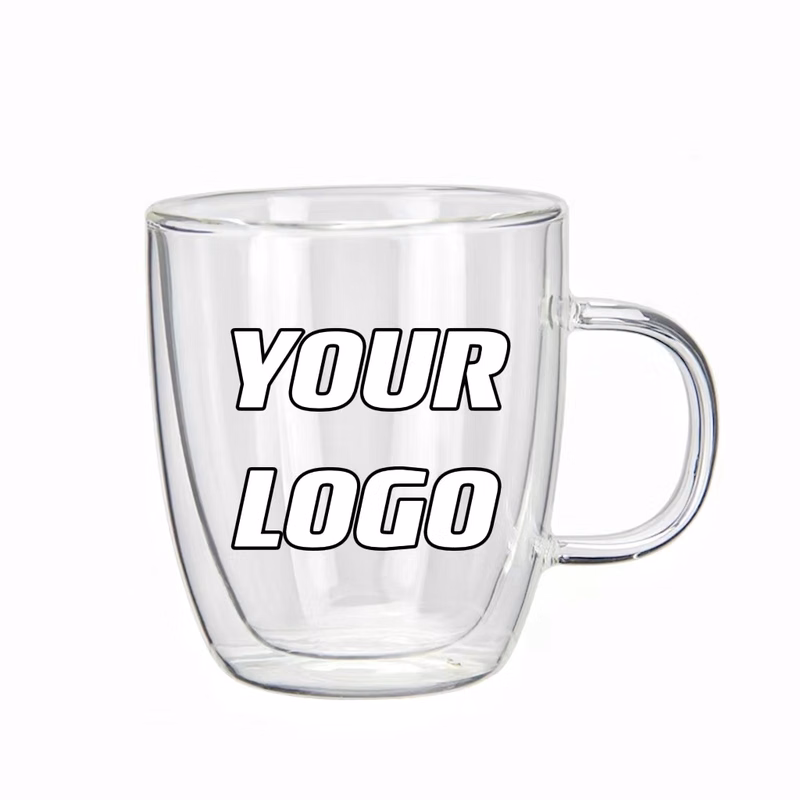 13.5 oz Double Layer Glasses Coffee Mugs Milk Cups