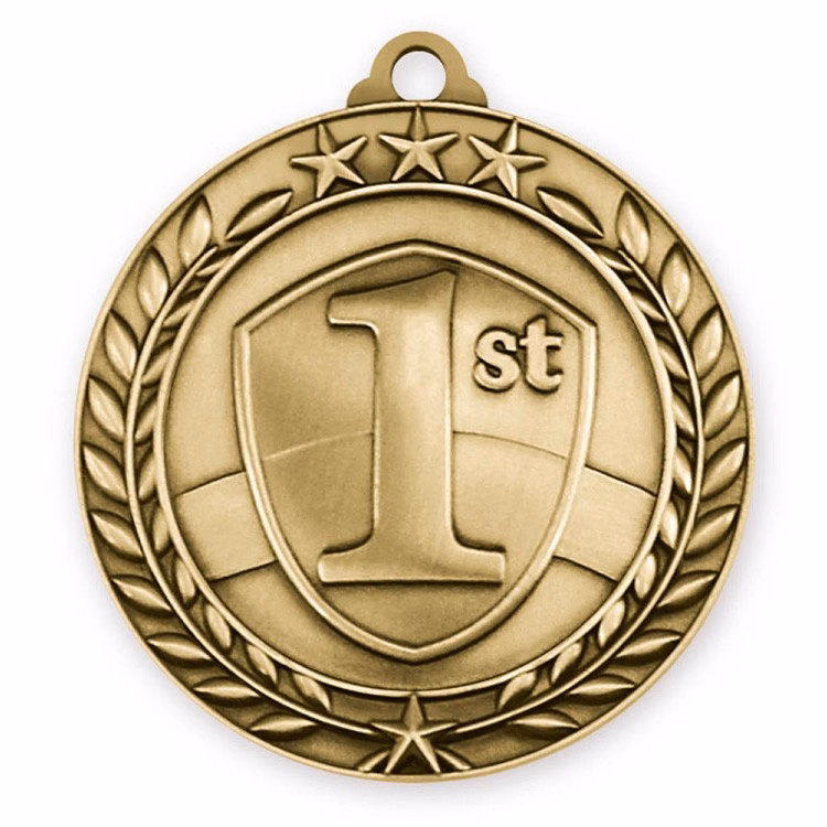 1st Place Wreath Award Medallion (1-3/4")
