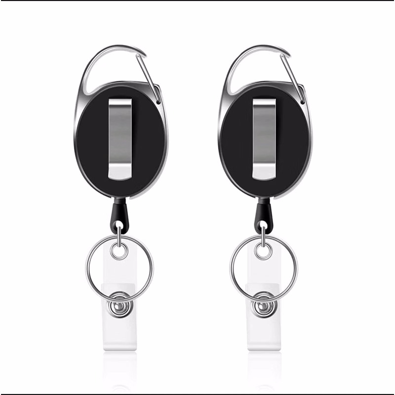 Retractable Badge Reel with Claw Clasp and Clip for Id Card Holders