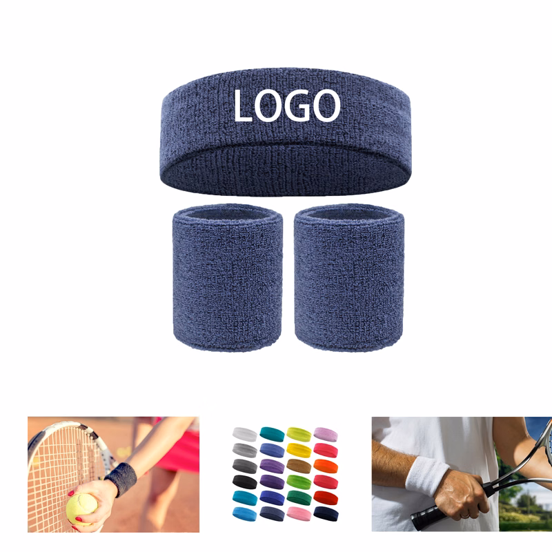 Sport Sweat Wristband Headband Set