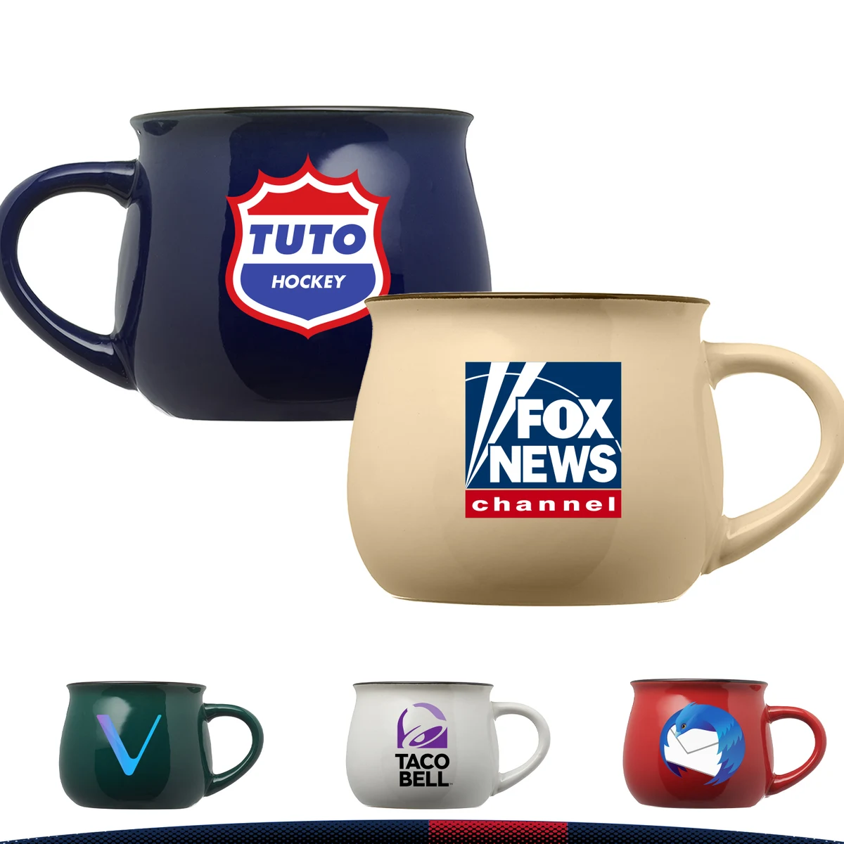 12 oz. Glimp Two Tone Pottery Mugs 1