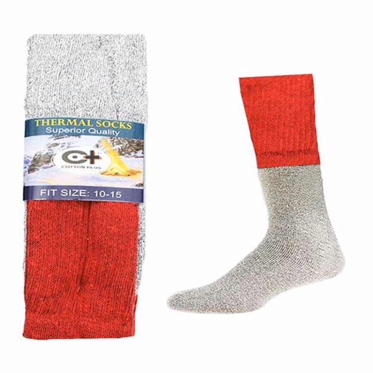 Adult Thermal Socks - Red Size 10-15