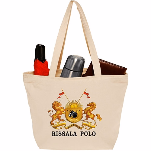 12 oz Getaway Cotton Tote Bag with Zipper