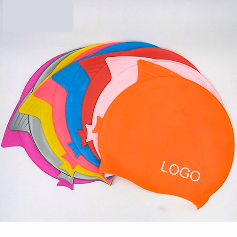 Fish Shape Silicone Swim Cap For Kids