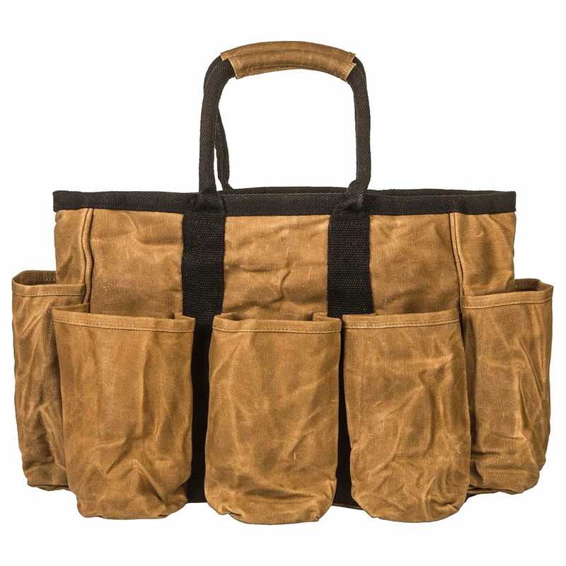 14" Waxed Canvas Garden Tool Bag