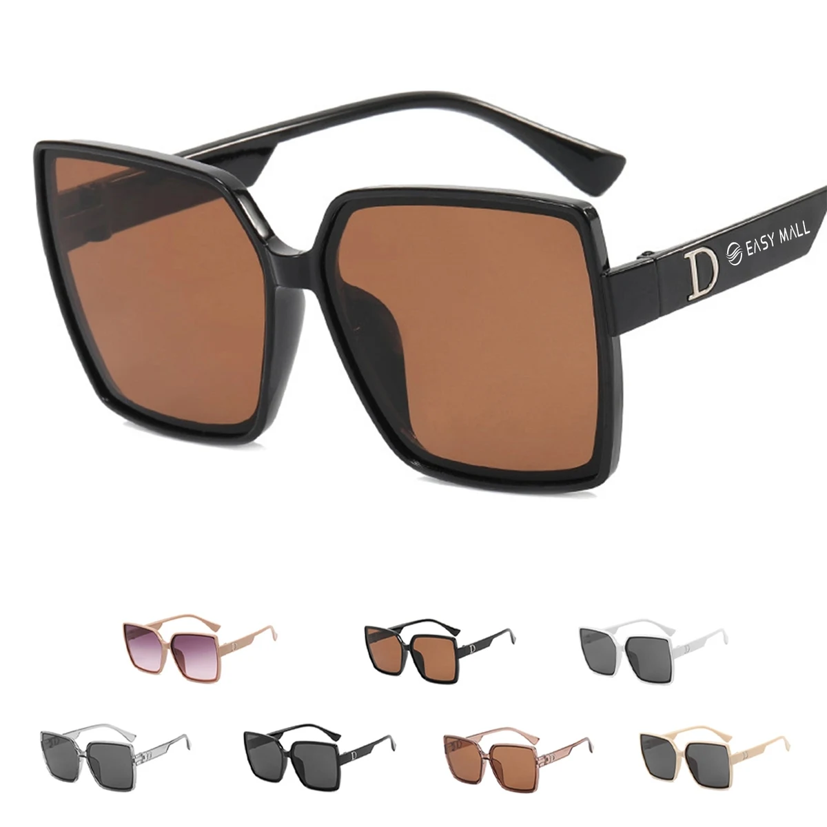 Retro Square Large Frame Sunglasses 1