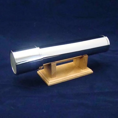 SHINNY CHROME KALEIDOSCOPE WITH WOOD STAND 1