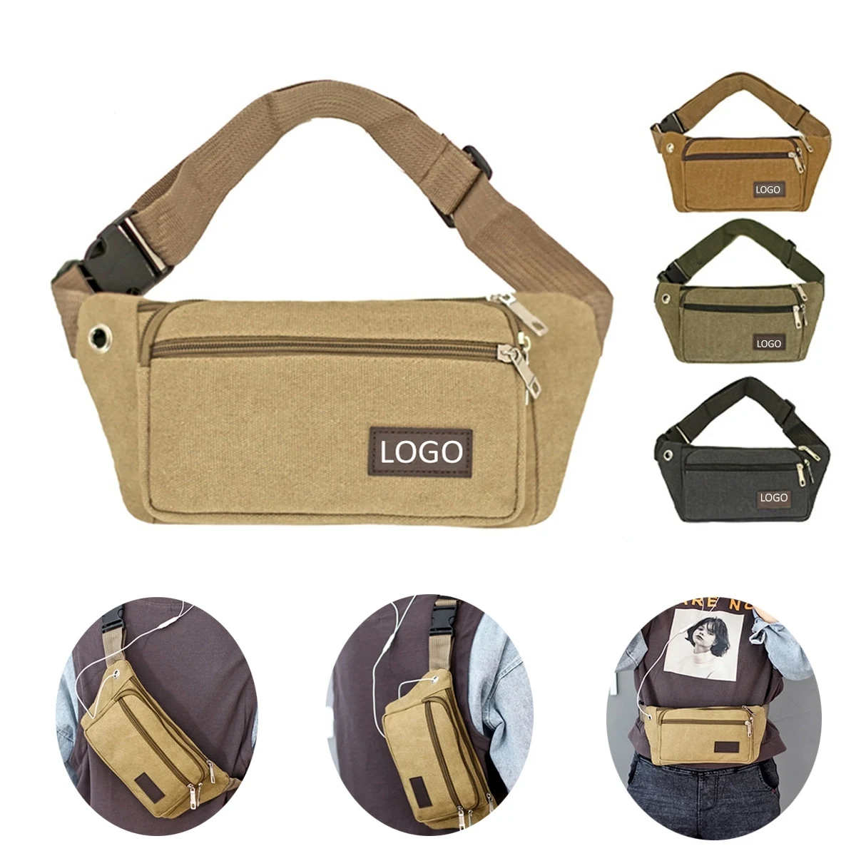 Canvas Fanny Pack For Men And Wommen 1