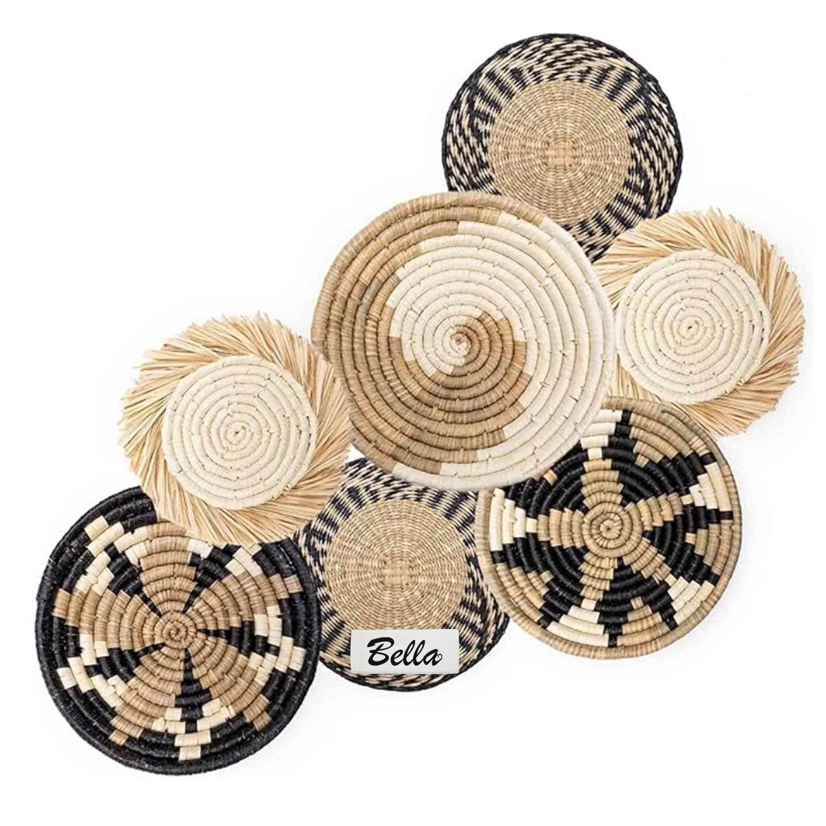 Hanging Woven Wall Basket Set 1