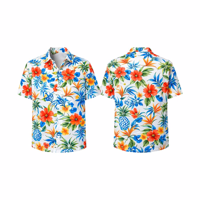 Breathable Polyester Hawaiian Shirt