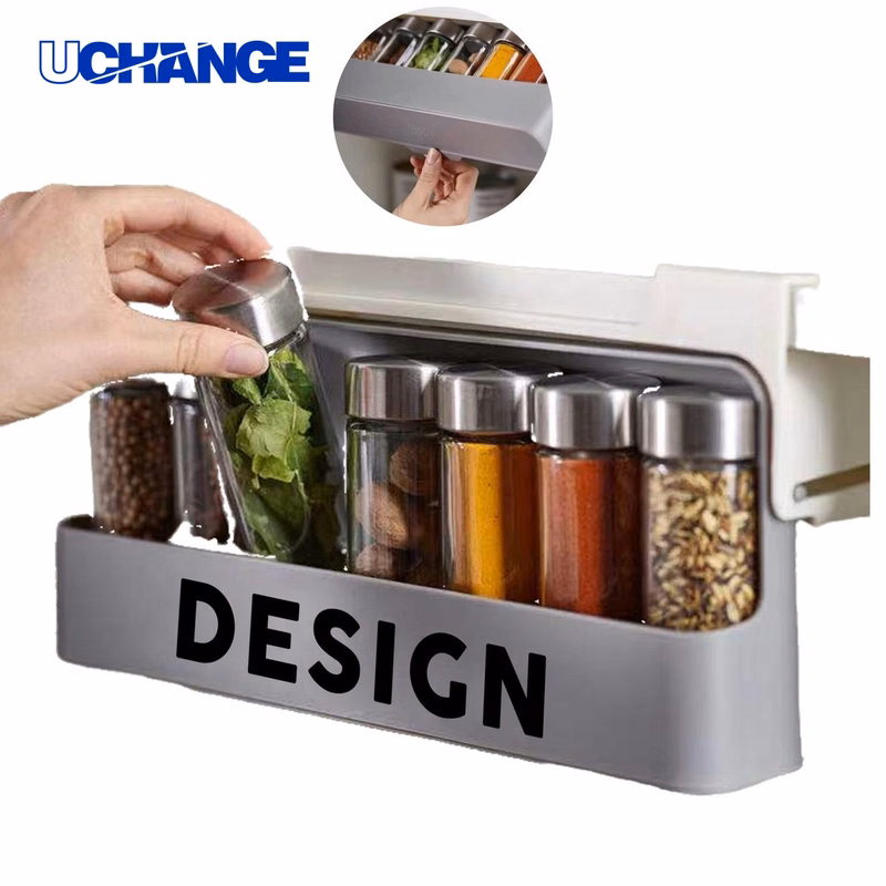No Drill Kitchen Spice Rack Storage Organizer