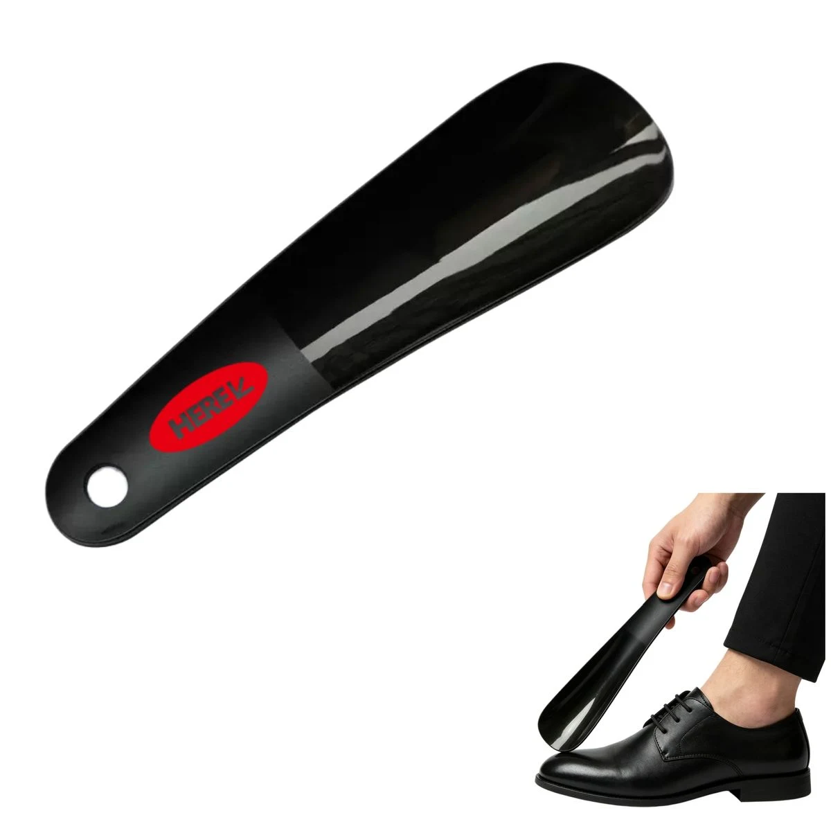 Short Plastic Shoe Horn With Custom Logo 1