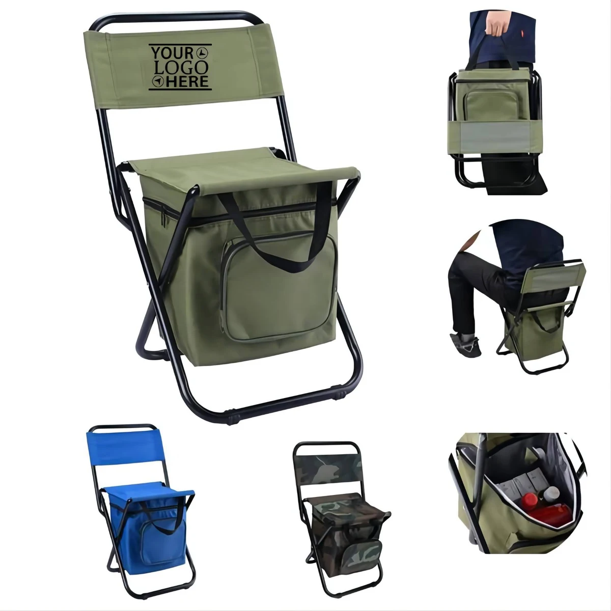 Backpack Foldable Chair w/ Cooler Bag 1