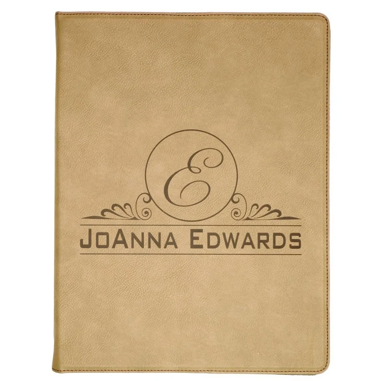 Light Brown Faux Leather Portfolio 1