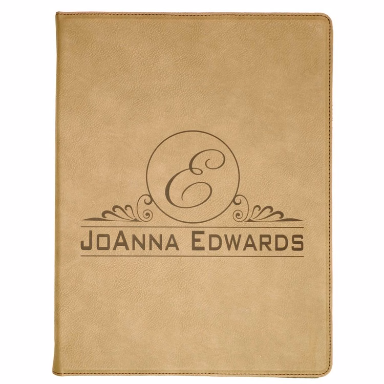 Light Brown Faux Leather Portfolio
