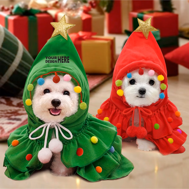 Pet Christmas Cape Costume For Dog And Cat Apparel