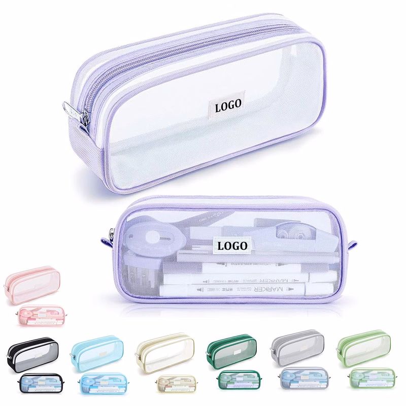Grid Mesh Pencil Case