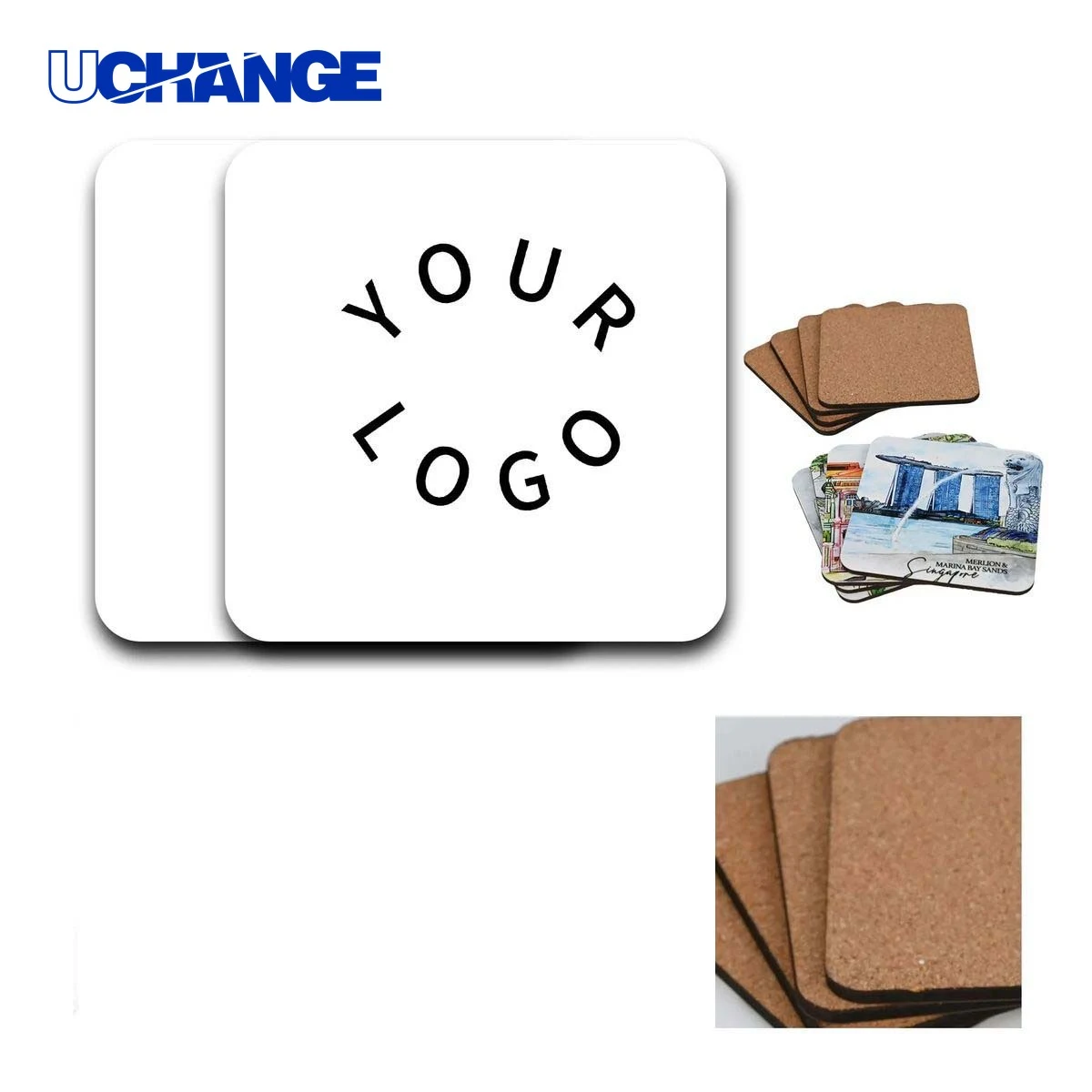 Square Coaster Drink Mat Reusable for Glasses and Cups 1
