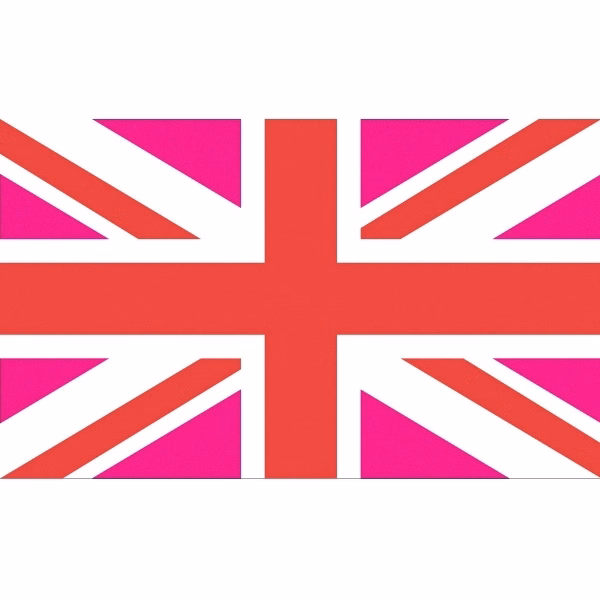 England Pink Stick Flag