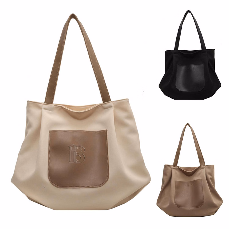 Canvas large-capacity casual shoulder bag