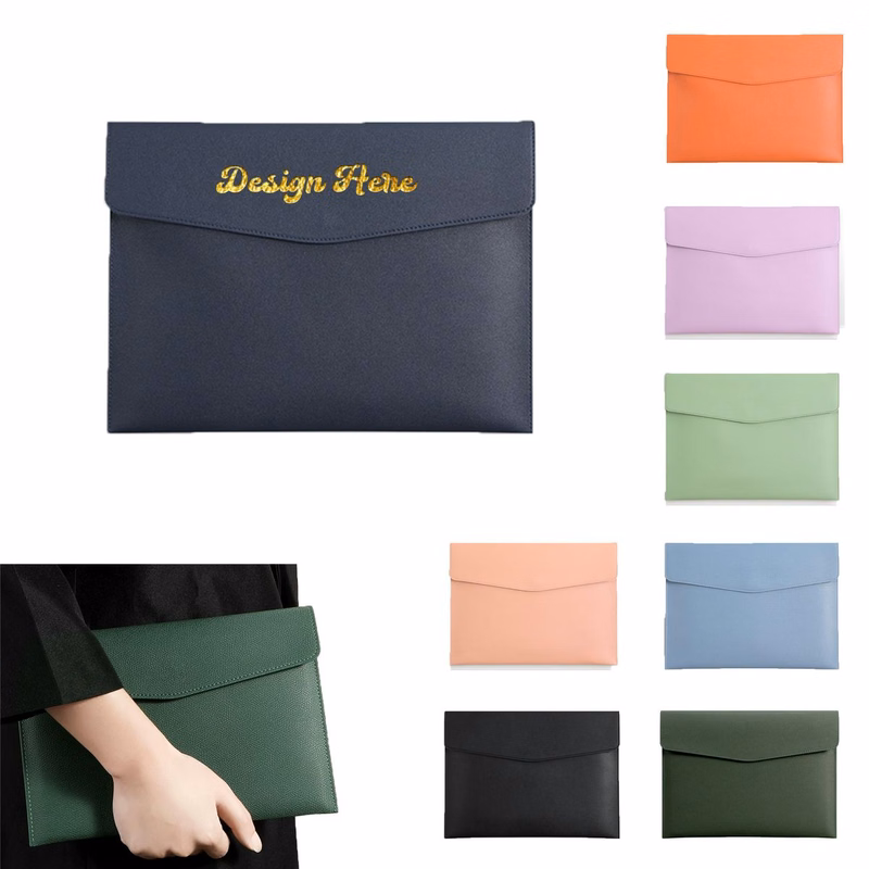 Custom Leather Document Portfolio with Waterproof Protection
