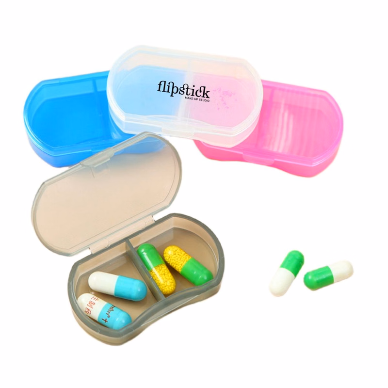 Small Pill Organizer with 2 Compartments