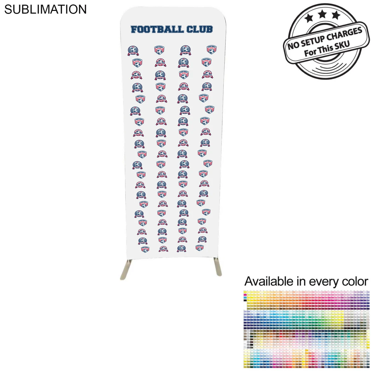 Sports Team 2'W x 78"H EuroFit Tension Fabric Banner Display Kit, Graphics Double Sided 1