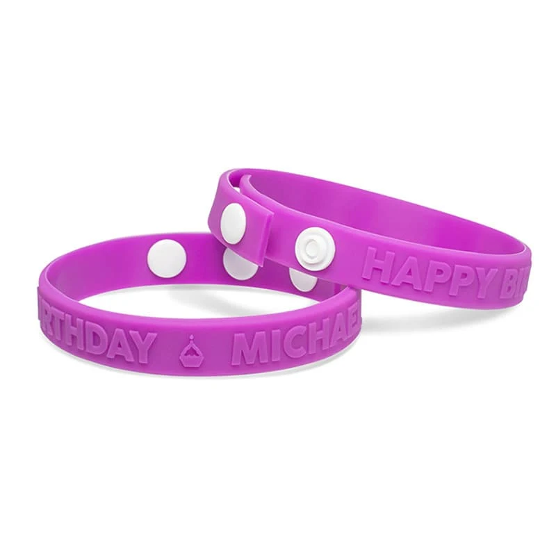 Embossed Silicone Adjustable Wristbands 1