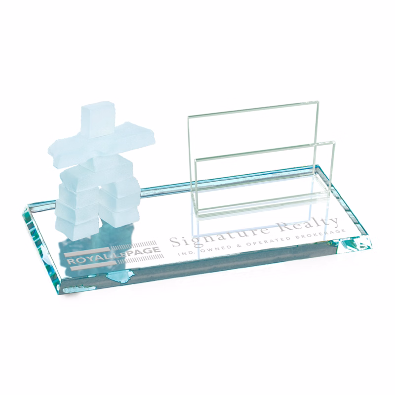 Inukshuk Cardholder - Jade Standard Edge