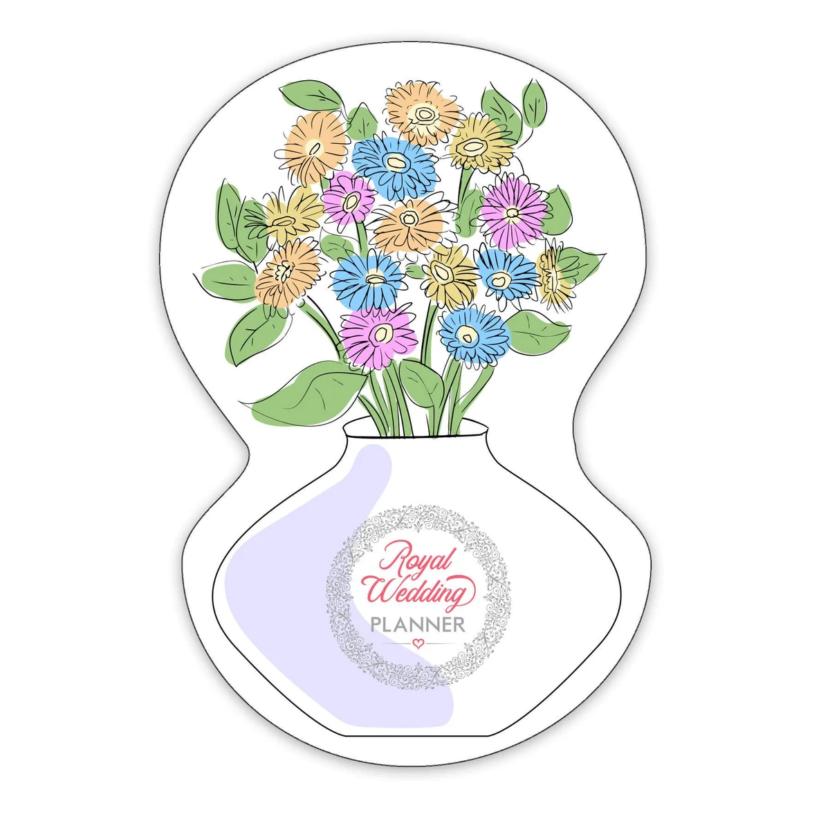 Flowers with Vase Shaped NoteKeeper™ Magnet 35 Mil 1