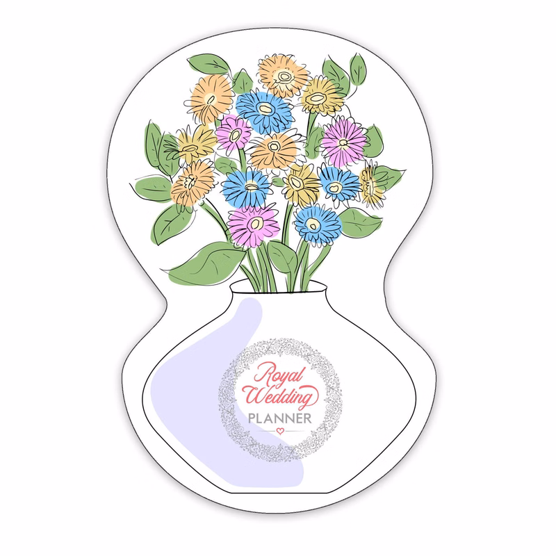 Flowers with Vase Shaped NoteKeeper™ Magnet 35 Mil