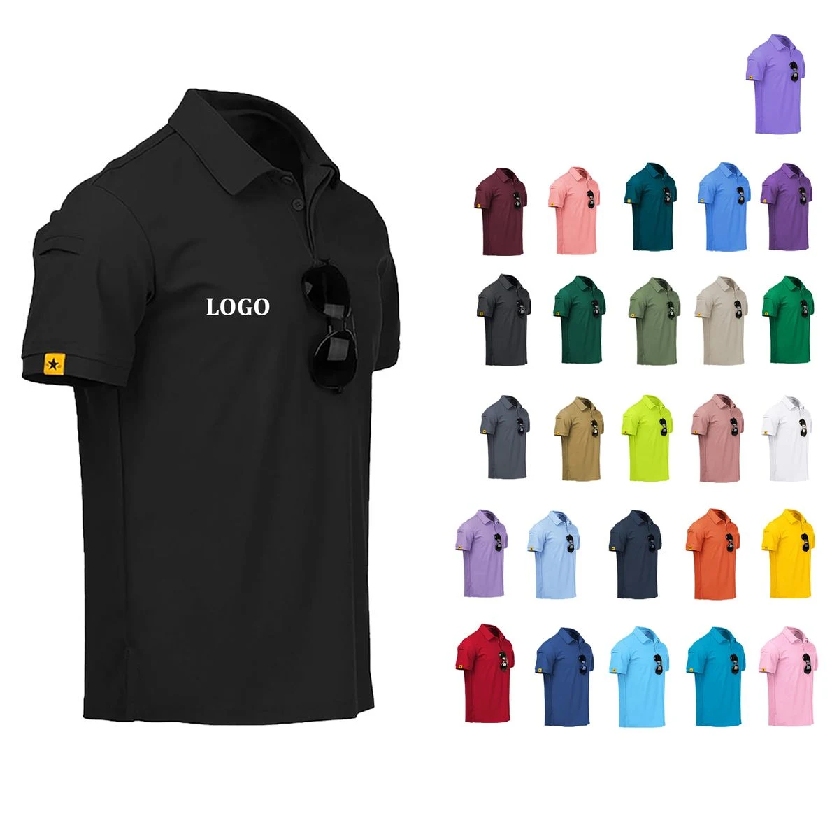 Men's Short Sleeved Sports Tactical T Shirt 1