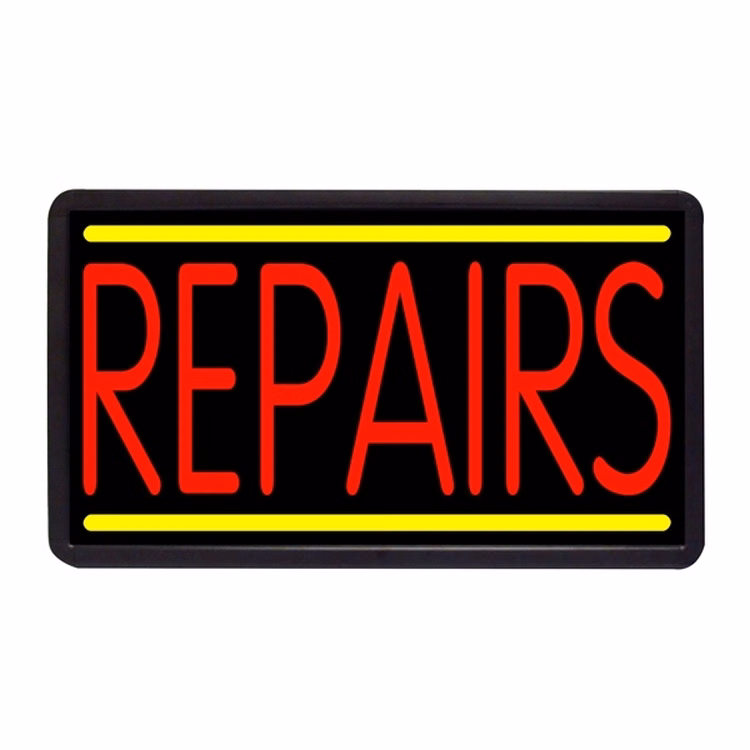 Repairs 13" x 24" Simulated Neon Sign
