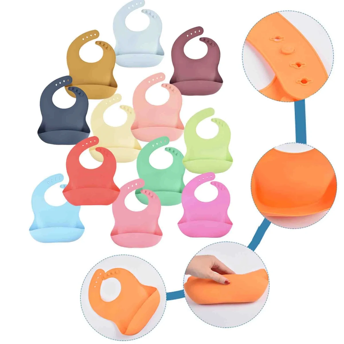 Silicone Waterproof Baby Bib 1