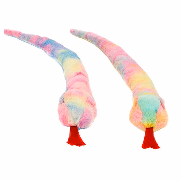 Plush Rainbow Tie Dye Snakes Assorted - 28"