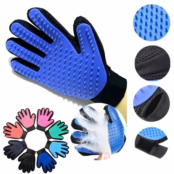 Custom Rubber Pet Grooming Glove — Multifunctional Brush Bath Massage Tool