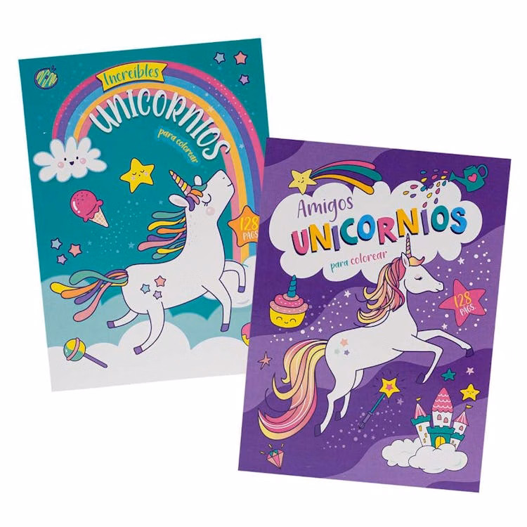 Unicorn Coloring Books Spanish - 128 Pages