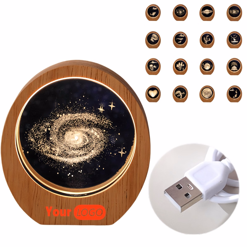 Wooden Base Luminous Night Light