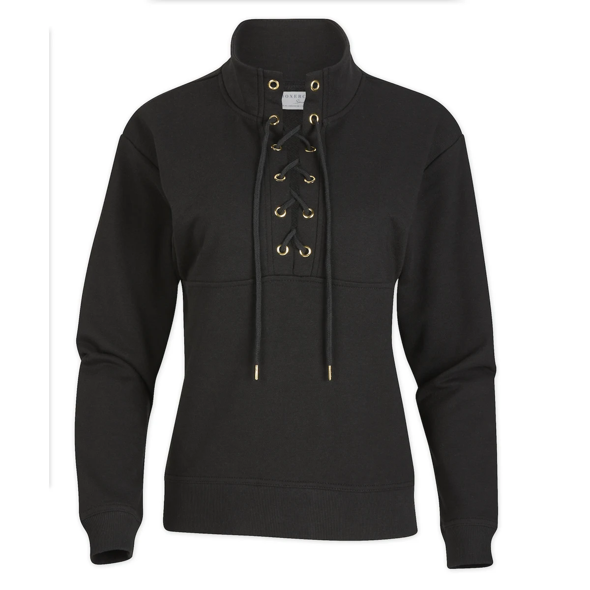 BOXERCRAFT WOMEN'S LS LACE UP PULLOVER 1