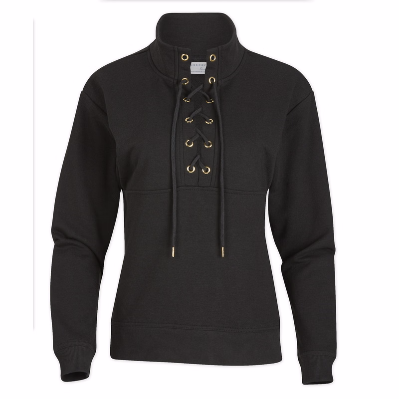 BOXERCRAFT WOMEN'S LS LACE UP PULLOVER