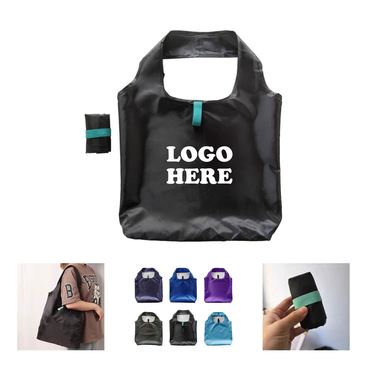 MOQ 20 pcs Reusable Shopping Bag, custom tote bag with logo imprint 1