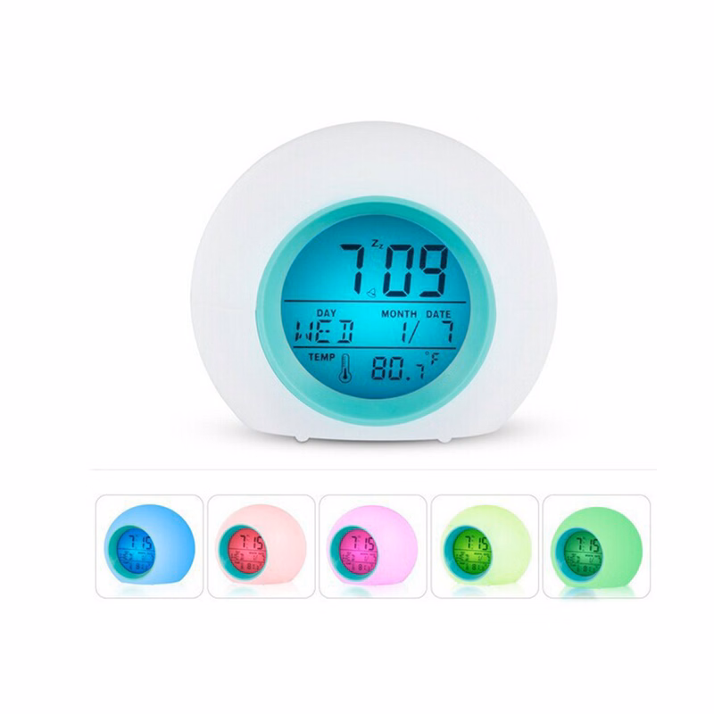 Color Changing Led Light Digital Alarm Clock