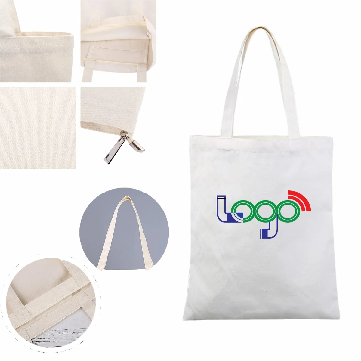 Canvas Tote Bag With Custom Logo, custom tote bag with logo imprint 1