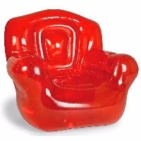 Inflatable Blown-Up Chair, Red- No Imprint