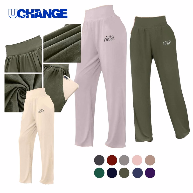 Solid Color Casual Pants Apparel